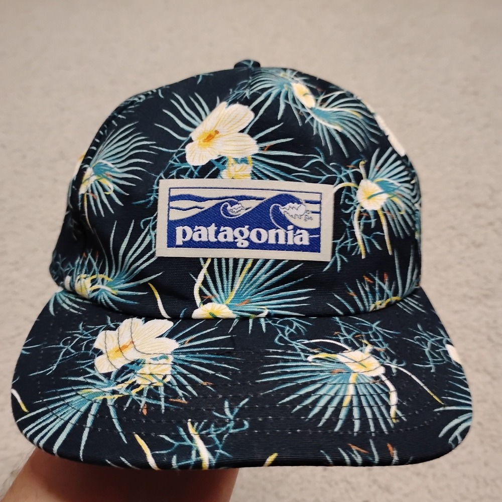 Patagonia Cap Hat Mens Snapback Boardshort Label Funfarer Floral Surf Organic